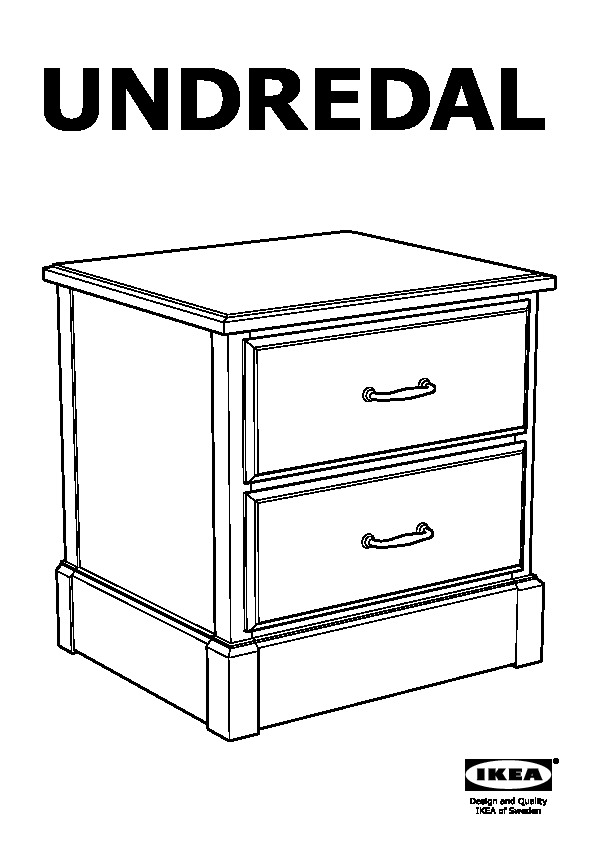 UNDREDAL Chest of 2 drawers