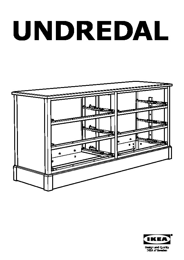 Undredal 6 Drawer Dresser Black Ikeapedia, Ikea Dresser Depth