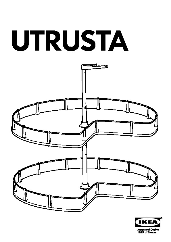 UTRUSTA Corner base cabinet carousel