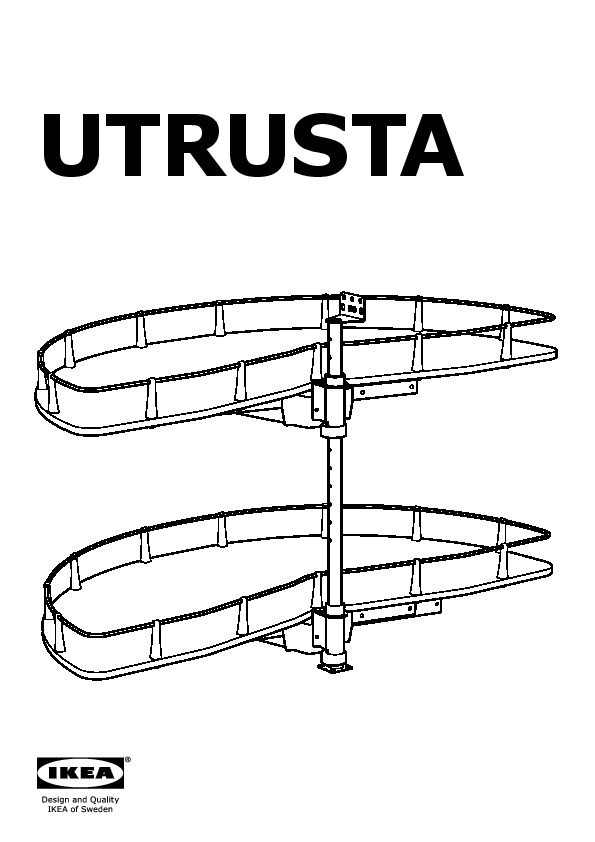 UTRUSTA crnr base cabinet pull-out fitting