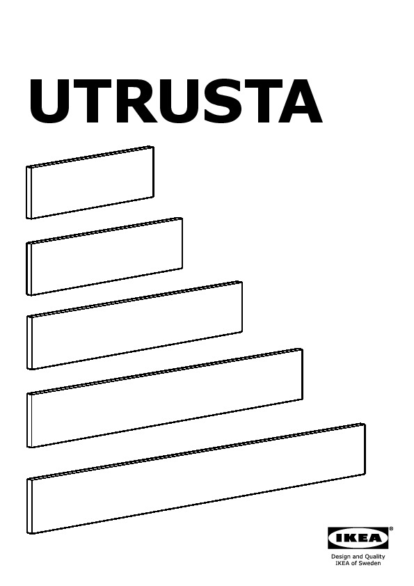 UTRUSTA drawer front, low