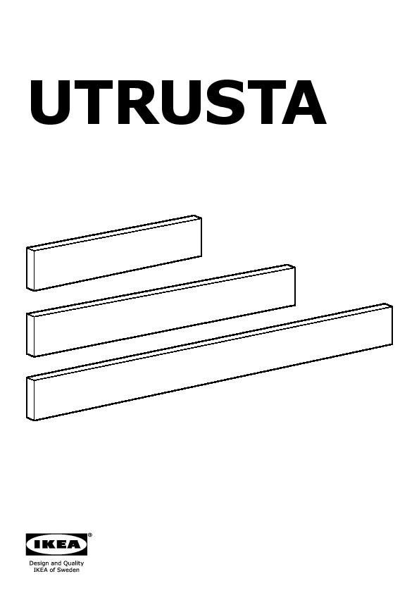 UTRUSTA drawer front, low