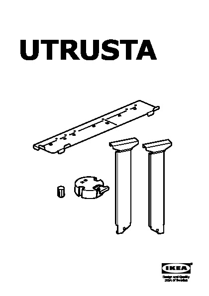 UTRUSTA fixture for mounting door on drawer