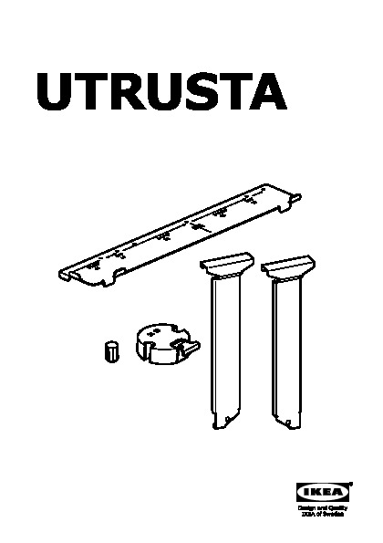 UTRUSTA Fixture for mounting door on drawer
