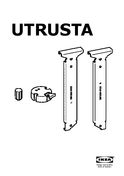 UTRUSTA Fixture for mounting drawer on door