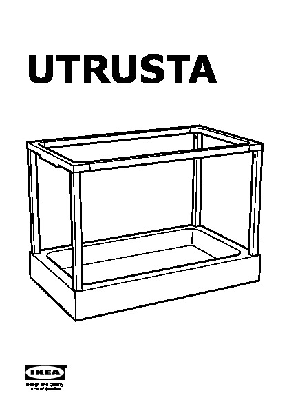 UTRUSTA Pull-out recycling bin tray