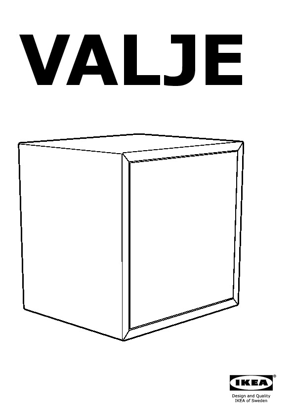 VALJE Wall cabinet with 1 door