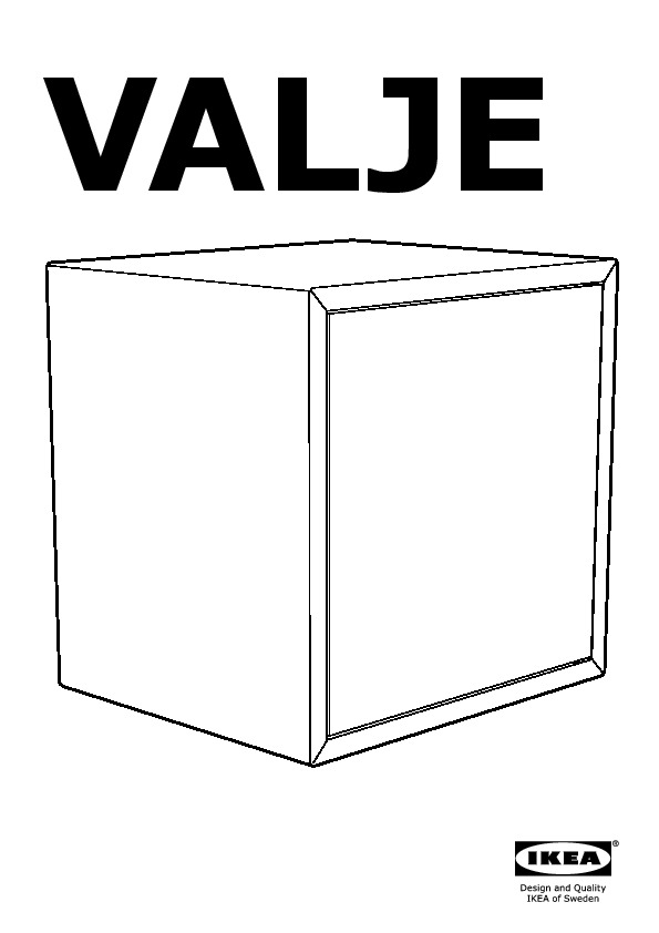 VALJE wall cabinet with 1 door