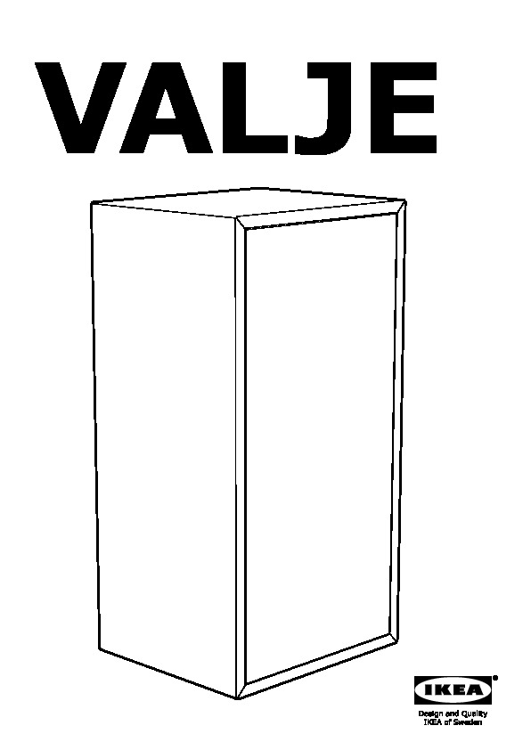 VALJE wall cabinet with 1 door