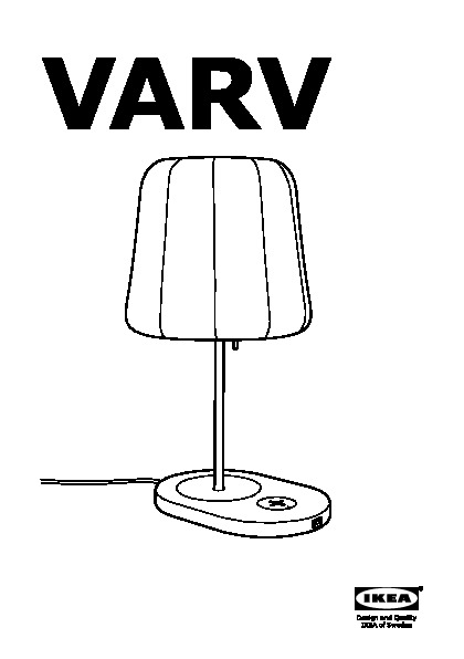 VARV Lampe table+station charge s fil