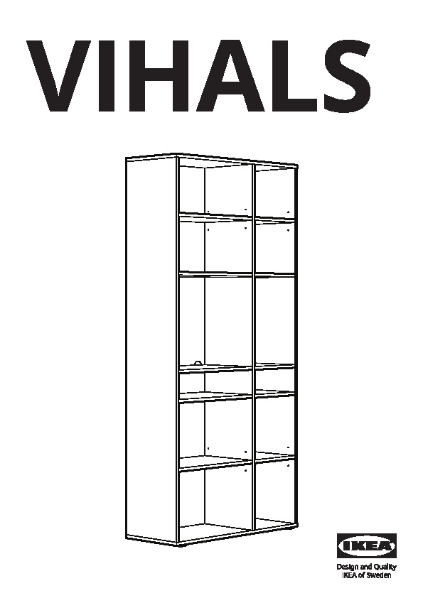 VIHALS Shelving unit with 10 shelves