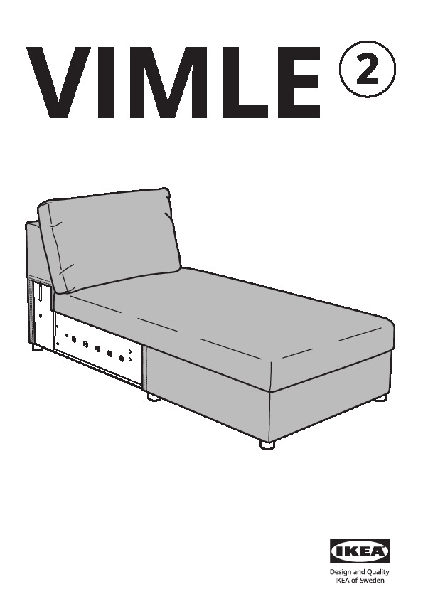 VIMLE Cover for chaise longue section
