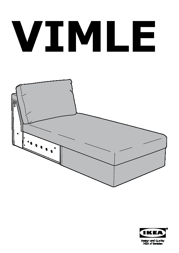 VIMLE cover for chaise section