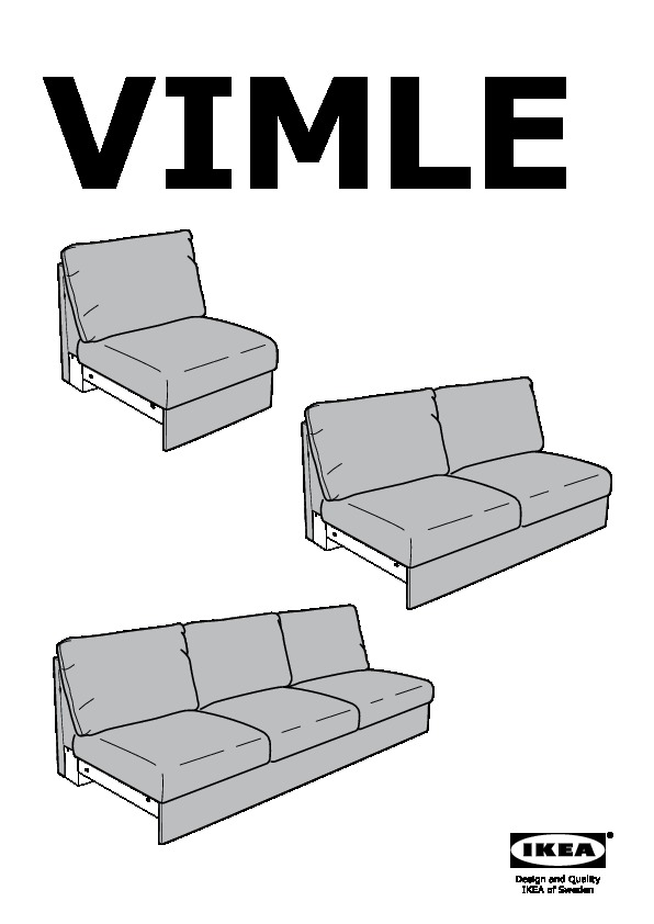 VIMLE cover for sofa section