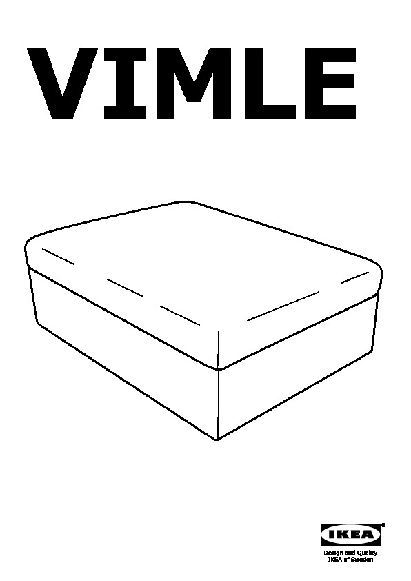 VIMLE footstool with storage