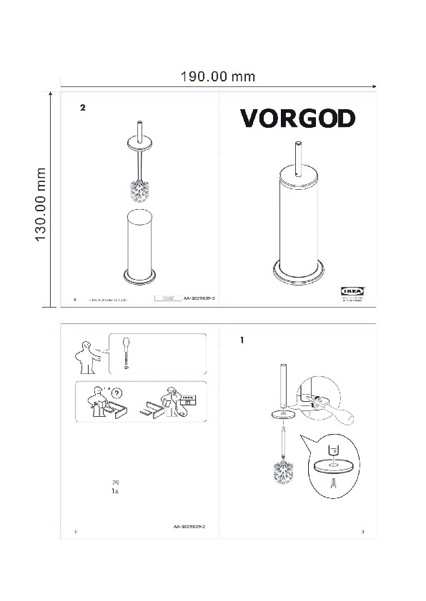 VORGOD Toilet brush/holder