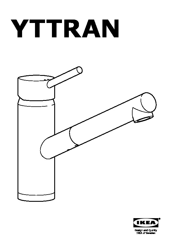 YTTRAN Kitchen faucet with pull-out spout